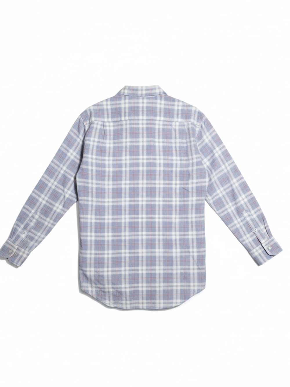 Ledbury Alden Collar Classic Fit Dress Shirt Blue Check Linen Blend 15.5 Medium - Picture 4 of 12